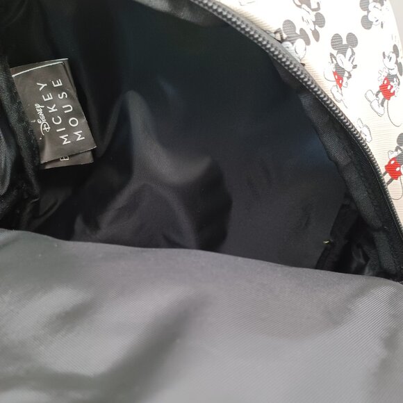 Disney Mickey Mouse Backpack BioWorld Cream Black Red Mini Bag NEW - Picture 8 of 16